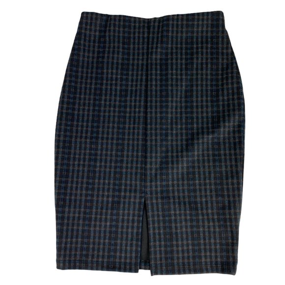 Shinestar NWT Medium Straight Pencil Skirt Plaid - Picture 2 of 4